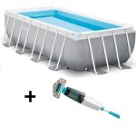 Kit piscine hors sol tubulaire intex - pris frame - 488 x 244 x 107 cm - rectangulaire (b�che tapis de ...
