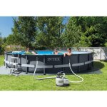 Kit piscine hors sol tubulaire intex - ultra xtr - 610 x 122 cm - ronde (filtre  sable bche tapis de ...