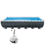 Kit piscine hors sol tubulaire intex - ultra xtr - 732 x 366 x 132 cm - rectangulaire - 26364gn + robot ...