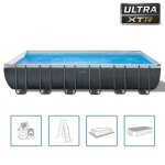 Kit piscine hors sol tubulaire intex - ultra xtr - 732 x 366 x 132 cm - rectangulaire (filtre  sable ...