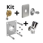 Kit plomberie robifix per �12 mm ? raccord � sertir f1 - 2 + cache inox + robinet mal mono ? sanitaire ...