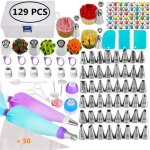 Kit de poche à douille - professionnel - 129 pcs - acier inoxydable - facile à utiliser - pâtisserie Kit de poche à douille - professionnel - 129 pcs - acier inoxydable - facile à utiliser - pâtisserie