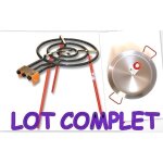 Kit pole  paella - la ideal - 60 cm - brleur 40 cm - acier poli - rouge