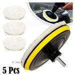 Kit de polissage voiture - mhy� - 5 pi�ces - 150 mm - tampon en laine - adaptateur m14 - compatible polisseuse ...