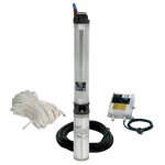 Kit pompe immerge 4 prte  la pose dab kit s4 3 / 13 m 075 kw pour forage jusqu 42 m3 / h monophas ...