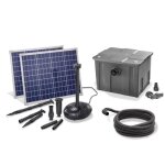 Kit pompe solaire bassin - premium - ebs222b - 3400l / h - 100w - filtration mcanique et biologique