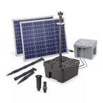 Kit pompe solaire bassin jet deau pro batt led 2600l - 100w avec batterie anneau led et filtre immergé ... Kit pompe solaire bassin jet deau pro batt led 2600l - 100w avec batterie anneau led et filtre immergé ...