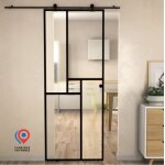 Kit porte coulissante en verre + rail coulissant - minimo - h. 2005 x l. 825 cm - fabrication française ... Kit porte coulissante en verre + rail coulissant - minimo - h. 2005 x l. 825 cm - fabrication française ...