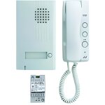 Kit portier audio 2 fils - aiphone - 110357 - aluminium naturel - 1 combin - filaire