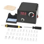 Kit professionnel de pyrogravure machine de gravure sur bois avec fer � souder r�glable en temp�rature ...