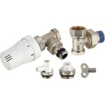 Kit raccordement radiateur robinet thermostatique equerre + coude de réglage + purgeur + robinet de vidange ... Kit raccordement radiateur robinet thermostatique equerre + coude de réglage + purgeur + robinet de vidange ...