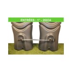 Kit de raccordement souple pour rcuprateurs deau de pluie - filetage 1 - 26x34 - blanc