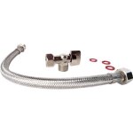Kit de raccordement wc - somatherm for you - robinet �querre 1 / 4 de tour - flexible m12 / 17 - installation ...