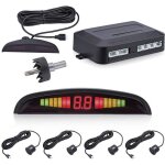 Kit radar de recul ad - yyfm - 4 4 capteurs auto syst�me parcage stationnement ecran led noir