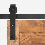 Kit de rails pour porte coulissante de 200 cm avec guide de plancher pour porte de grange kit de rails ... Kit de rails pour porte coulissante de 200 cm avec guide de plancher pour porte de grange kit de rails ...