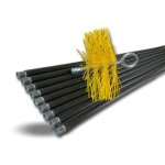 Kit de ramonage classique conduits gains hrisson rond synthtique 250mm 9 cannes noires 17mm creuses ...
