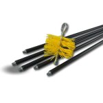 Kit de ramonage conduits gains brosse hrisson rond synthtique diamtre 125 mm 5 cannes noires 5 * ...