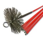 Kit de ramonage pro conduits non gains hrisson acier plat  250 mm 850 m 6 cannes ressort de dpart ...