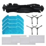 Kit de rechange pour aspirateur robot pour redkey r10: filtre chiffon et brosse lat�rale