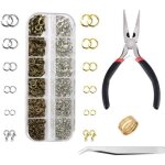 Kit de fabrication kit de réparation de bijoux outils de bijoux anneaux ouverts et chaîne de rallonge ... Kit de fabrication kit de réparation de bijoux outils de bijoux anneaux ouverts et chaîne de rallonge ...