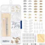 Kit de rparation de lunettes 95 pcs accessoires pour lunettes 25 paires plaquettes de nez en silicone ...