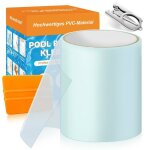 Kit r�paration piscine sous leau - rustine pvc 10x150cm imperm�able patch ruban tubulaire - pour liner ...