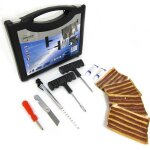 Kit de rparation pneu - benson - 28 pices - outils de crevaison - compatible auto / moto - valise de ...