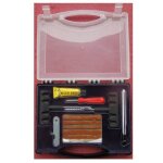 Kit r�paration pneu tubeless de luxe auto moto 4x4 + 20 m�ches pr� encoll�es