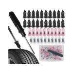 Kit reparation pneu voiture inclut 40 clous en caoutchouc de 2 mesures tournevis plat / cruciforme meche ...