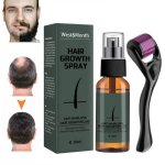 Kit de repousse des cheveux barbe pour hommehair growth srum activateur de croissance barberoller pour ...