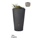 Kit r�servoir 2 en 1 vaso 220l graphite - graf - cuve a�rienne - poly�thyl�ne - gris graphite