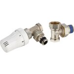 Kit robinet thermostatique equerre + coude de rglage 15x21 (1 / 2) noyon & thiebault
