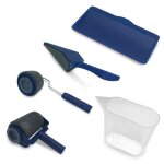 Kit peinture rouleau avec rservoir 5 pices - rouleau grande surface + rouleau rchampir + bac + pinceau ...