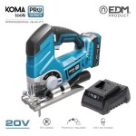 Kit scie sauteuse 20v avec 1 batterie 2. 0a et chargeur 08772. batterie koma tools pro series 23x21. ...