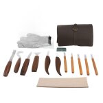 Outils de sculpture sur bois - cocosity - kit de sculpture sur bois de 15 pi�ces avec sac de rangement ...