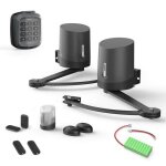 Kit scurit motorisation connecte  bras articuls orane connect avec batterie de secours et digicode ...