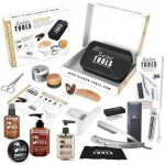 Kit / set / coffret (12 produits) dentretien et de soin pour barbe avec soin de barbier cosmetique