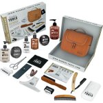 Kit / set / coffret cadeau (15 produits) dentretien et de soin pour barbe avec soin de barbier cosmetique ...