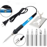 Kit de soudage 60 w - temp�rature r�glable de 200 � 450 �c - 5 pannes de soudage incluses - fil � souder ...