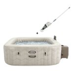 Kit spa gonflable purespa chevron - 6 places - carr� intex + nettoyeur piscine et spa zr100