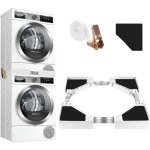 Kit superposition lave - linge s�che - linge - febest - r�glable 45 - 70 cm - sangle � cliquet - antichoc ...