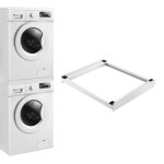 Kit de superposition pour lave - linge sèche - linge standard 60 cm blanc Kit de superposition pour lave - linge sèche - linge standard 60 cm blanc