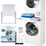 Kit de superposition pour lave - linge et s�che - linge - trahoo - universel - profondeur 47 � 62 cm