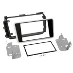 Kit support autoradio - adnauto - nissan micra - noir brillant - contour argent - non universel