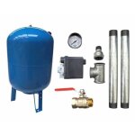 Kit surpresseur vertical 200l pour groupe surpression raccord 11 / 4 kit r�servoir vessie vertical avec ...