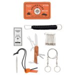 Kit de survie - camping - randonn�e - allume - feu - pince - corde - scie � c�ble