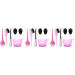 Kit de teinture pour cheveux - lot de 15 pinceaux - rose - durable - pour salon et maison