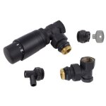 Kit thermostatique radiateur noir mat 15x21 (1 / 2) noyon & thiebault