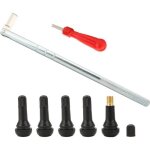 Kit de tire - valve - senzeal - 1pcs tire - valve + 5pcs valves tubeless - durable - universel - entretien ...