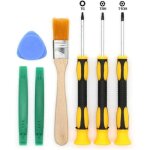 Kit de tournevis t6 t8h t10h pour manette xbox 360 et manette ps3 ps4 outil de lev�e s�curis� et brosse ...